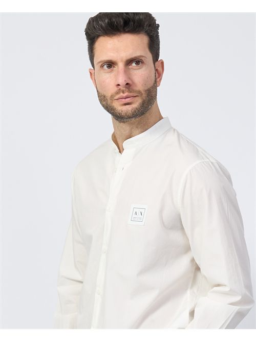 AX Men's Shirt in Cotton Poplin ARMANI EXCHANGE | XM000375-AF12994U0009